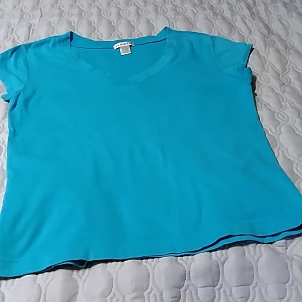 Chicos Vneck Teal Tshirt